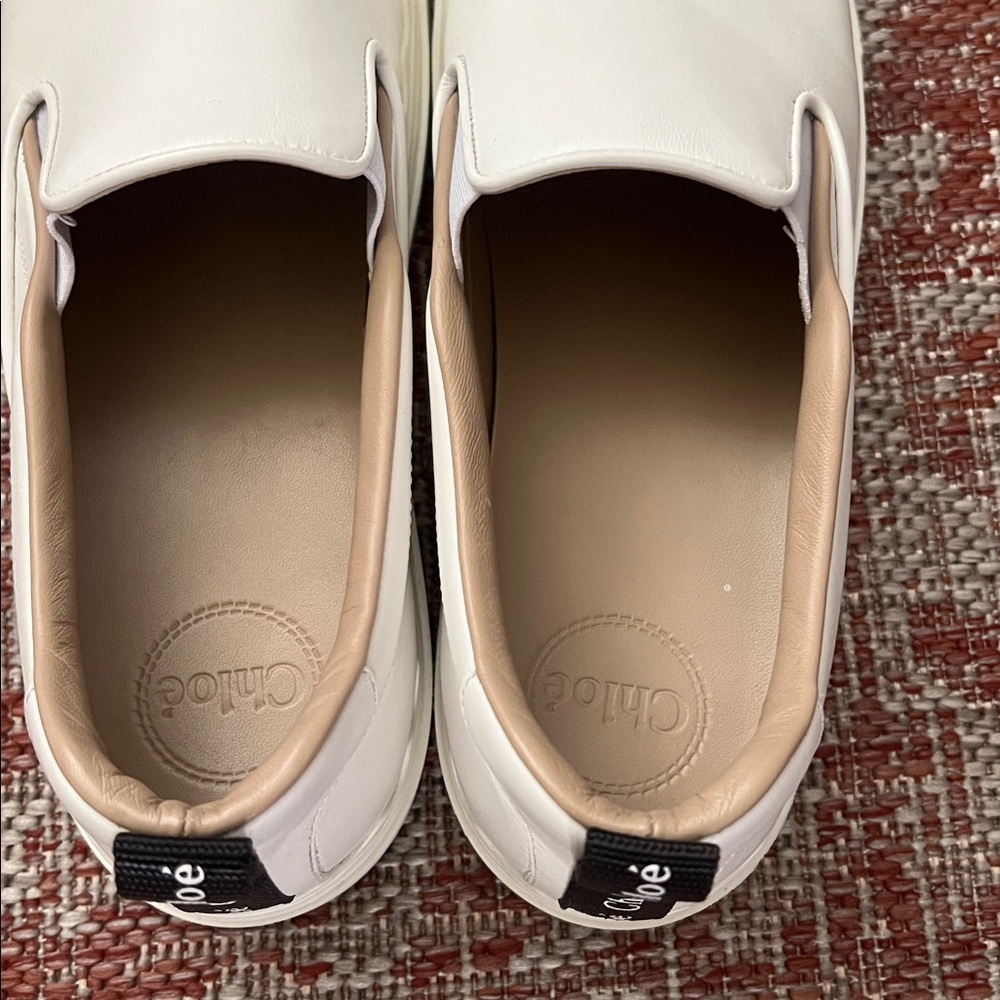 Chloe White Slip-On Sneakers - Picture 8 of 9